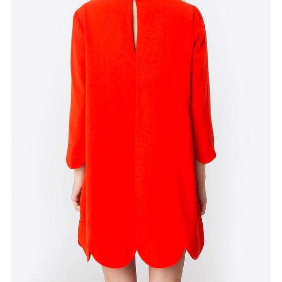 NWOT scalloped red dress - Picture 6 of 8